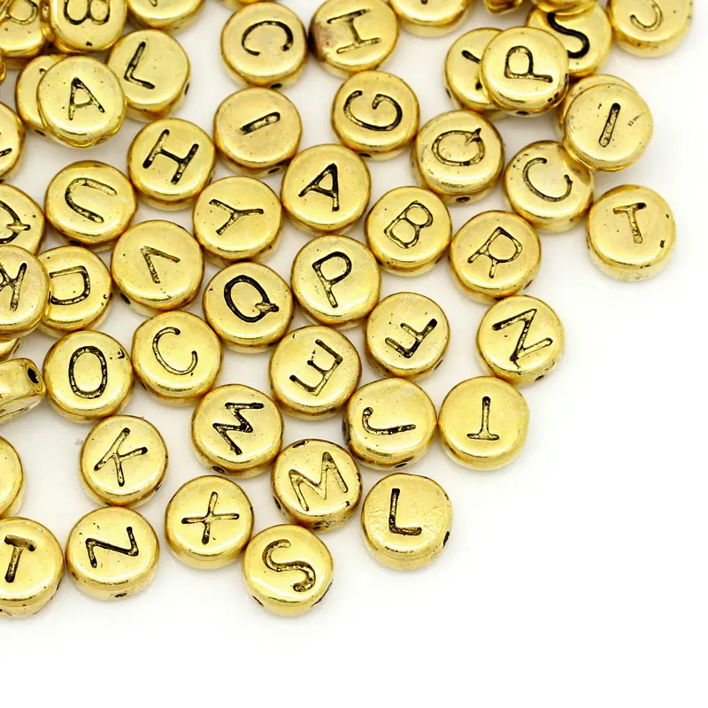 antique bronze tone coin beads 10pcs-Brass coin beads