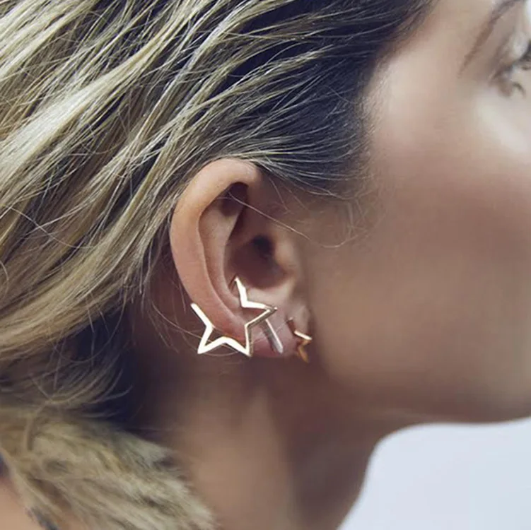 1 PCS Women's Fashion PUNK Alloy Plated Hollow Star Earring Openings with No Piercing Ear Cuff
1 PCS Women's Fashion PUNK Alloy Plated Hollow Star Earring Openings with No Piercing Ear Cuff