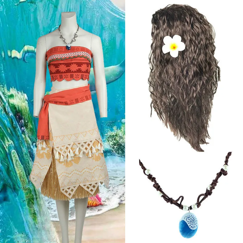 Princess Vaiana Moana Costume Dresses with Necklace for Kids Girls Adult Halloween Party Moana Dress Costumes Cosplay Women
Princess Vaiana Moana Costume Dresses with Necklace for Kids Girls Adult Halloween Party Moana Dress Costumes Cosplay Women