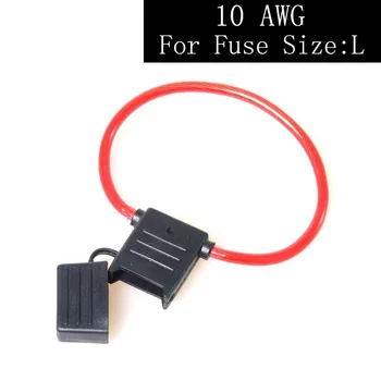 In-line Blade Fuse Holder Cable ATC/ATO Heavy Duty for Car Electronics Modify Lab Solar System - 10 Guage For Fuse Size L
In-line Blade Fuse Holder Cable ATC/ATO Heavy Duty for Car Electronics Modify Lab Solar System - 10 Guage For Fuse Size L