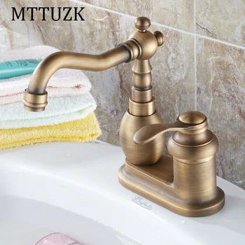 MTTUZK Antique Solid Brass Deck Mounted Basin Faucet hot&cold Mixer Tap 360 Rotated basin Faucet bathroom Faucet free shipping
MTTUZK Antique Solid Brass Deck Mounted Basin Faucet hot&cold Mixer Tap 360 Rotated basin Faucet bathroom Faucet free shipping