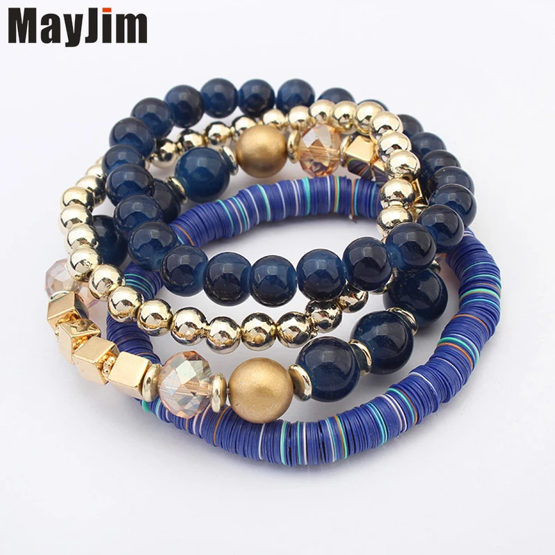 MayJim 2017 Mixed color femme Charms Big Beads crystal Bracelet Vintage Fashion multilayer cuff bracelets & bangles for Women
MayJim 2017 Mixed color femme Charms Big Beads crystal Bracelet Vintage Fashion multilayer cuff bracelets & bangles for Women