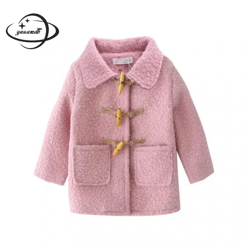 YAUAMDB kids wool coats spring autumn 4-11Y girls blends jackets horn button clothing pockets children outerwear clothes ly70
YAUAMDB kids wool coats spring autumn 4-11Y girls blends jackets horn button clothing pockets children outerwear clothes ly70