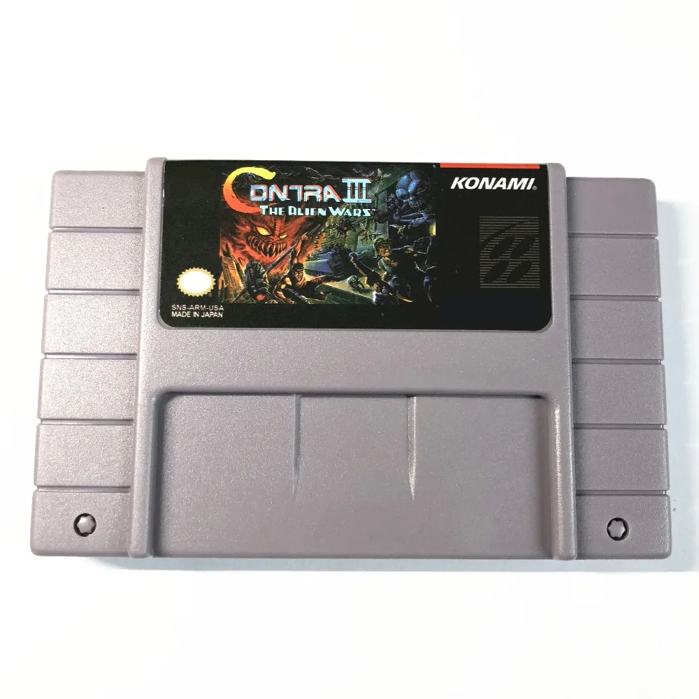 Contra III - The Alien Wars USA Version Video Game 16 bit 46 pins For NTSC Console !
Contra III - The Alien Wars USA Version Video Game 16 bit 46 pins For NTSC Console !