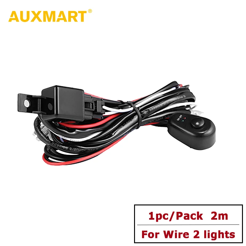 Auxmart DC 12V 40A Wiring Loom Harness Kit with Fuse and Relay Can Connect 2 Led Work Lights 2 Meters in Length + On/Off Switch
Auxmart DC 12V 40A Wiring Loom Harness Kit with Fuse and Relay Can Connect 2 Led Work Lights 2 Meters in Length + On/Off Switch