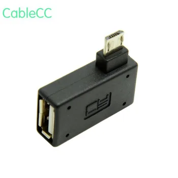 

90 Degree Ultra Flat Left Angled Micro USB 2.0 OTG Host Adapter for Galaxy S3 S4 S5 Note2 Note3 Cell Phone & Tablet