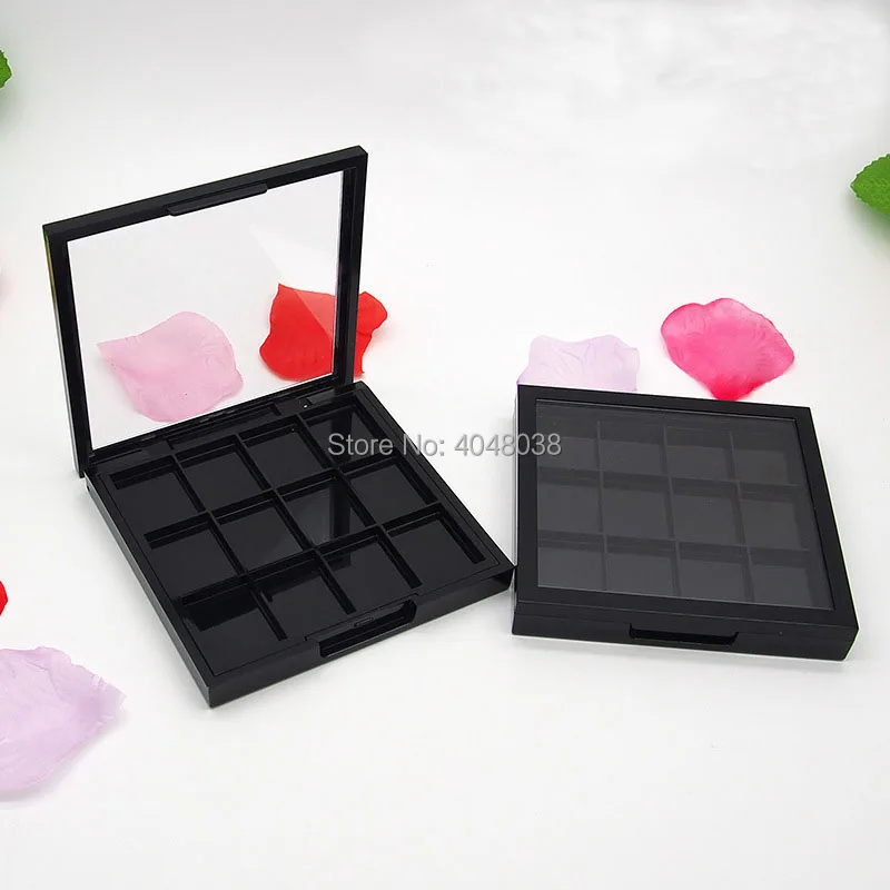 Lip Stick Container 12 colors Lipstick Packing Box Sample Test DIY Cosmetic Tool Black Empty Box Eye Shadow Palette 30 pcs (5)