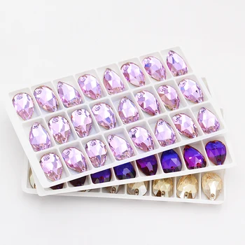 11x18mmDrop Shape Glass Crystal flat back rhinestones Colorful Sew On Stone for knitting Wedding Dress Garment fabric Decoration
11x18mmDrop Shape Glass Crystal flat back rhinestones Colorful Sew On Stone for knitting Wedding Dress Garment fabric Decoration