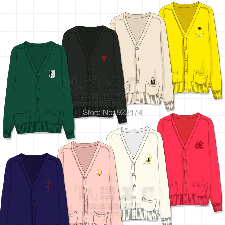 Anime Sailor moon love live cardcaptor sakura Cosplay Costume attack on titan jacket Coat Sweater Button cardigan fantasias
Anime Sailor moon love live cardcaptor sakura Cosplay Costume attack on titan jacket Coat Sweater Button cardigan fantasias