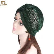New fashion women luxury velvet turban rhinestoned ruffle turban hair cap Turbante Hat Women Hijab Headwear
New fashion women luxury velvet turban rhinestoned ruffle turban hair cap Turbante Hat Women Hijab Headwear
