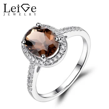 Leige Jewelry Oval Shaped Smoky Quartz Ring 925 Sterling Silver Wedding Engagement Halo Rings for Women Oval Gemstone Jewelry
Leige Jewelry Oval Shaped Smoky Quartz Ring 925 Sterling Silver Wedding Engagement Halo Rings for Women Oval Gemstone Jewelry