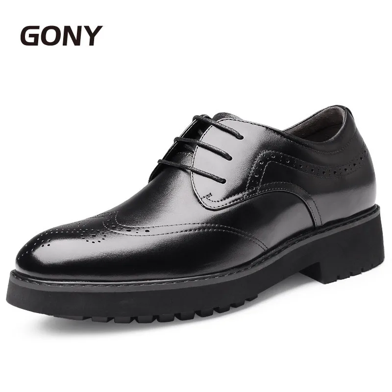 GN28901 Height Increasing 6 CM/8 CM Black Genuine Leather Brogues Shoes Invisible Elevator Men's Formal Business Derby Shoes
GN28901 Height Increasing 6 CM/8 CM Black Genuine Leather Brogues Shoes Invisible Elevator Men's Formal Business Derby Shoes