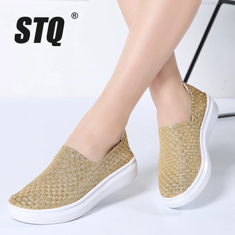 STQ 2019 Spring women platform flats shoes ladies woven flat loafers shoes thick heel sole gold silver slip on casual shoes 888
STQ 2019 Spring women platform flats shoes ladies woven flat loafers shoes thick heel sole gold silver slip on casual shoes 888