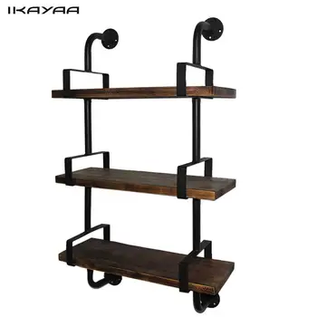 iKayaa 3-Tier Rustic Industrial Iron Pipe Wall Shelves Wood Planks Bookcase Storage Floating Shelf for Home US FR DE Stock
iKayaa 3-Tier Rustic Industrial Iron Pipe Wall Shelves Wood Planks Bookcase Storage Floating Shelf for Home US FR DE Stock