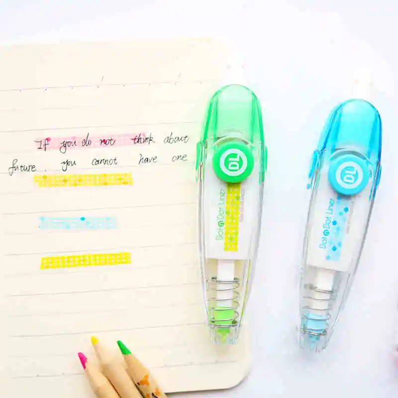 8 pcs/Lot Press touch correction tape for highlighter DIY bookmark Dots cute Masking tapes stationery School supplies 6876
8 pcs/Lot Press touch correction tape for highlighter DIY bookmark Dots cute Masking tapes stationery School supplies 6876