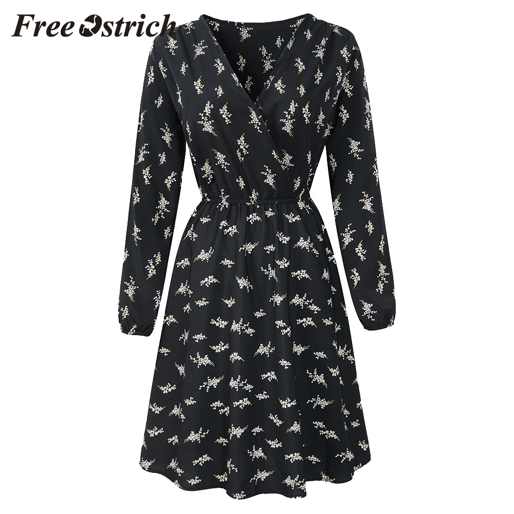 Free Ostrich 2019 Womens V Neck Holiday Floral Print Dress Ladies Long Sleeve Party Shivering Daily Wearing Defined Waist Dress
Free Ostrich 2019 Womens V Neck Holiday Floral Print Dress Ladies Long Sleeve Party Shivering Daily Wearing Defined Waist Dress