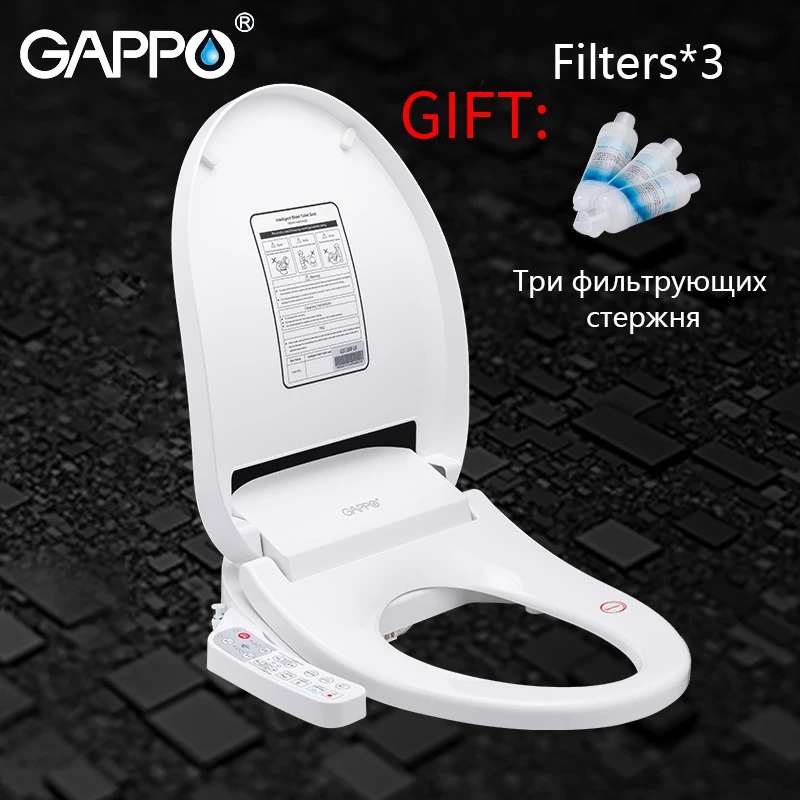 GAPPO Toilet Seats Smart Bidet Intelligent clean dry toilet cover Elongated Lid Cover Heated sit | Обустройство дома