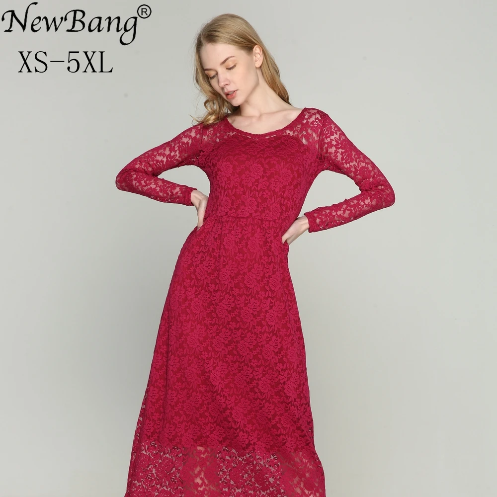 NewBang Brand 4XL 5XL Plus Size Dress Long Women's Black Lace Dress Summer Dresses Big Sizes Slash Neck Party Vestido Women
NewBang Brand 4XL 5XL Plus Size Dress Long Women's Black Lace Dress Summer Dresses Big Sizes Slash Neck Party Vestido Women