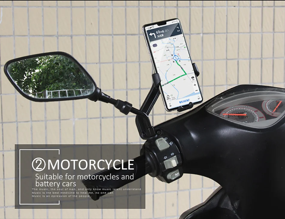 !ACCEZZ Universal Phone Holder Bike Moto Mobile Stand For iPhone X 8 7 Plus Samsung S7 S6 Huawei GPS Bicycle Motorcycle Support (3)