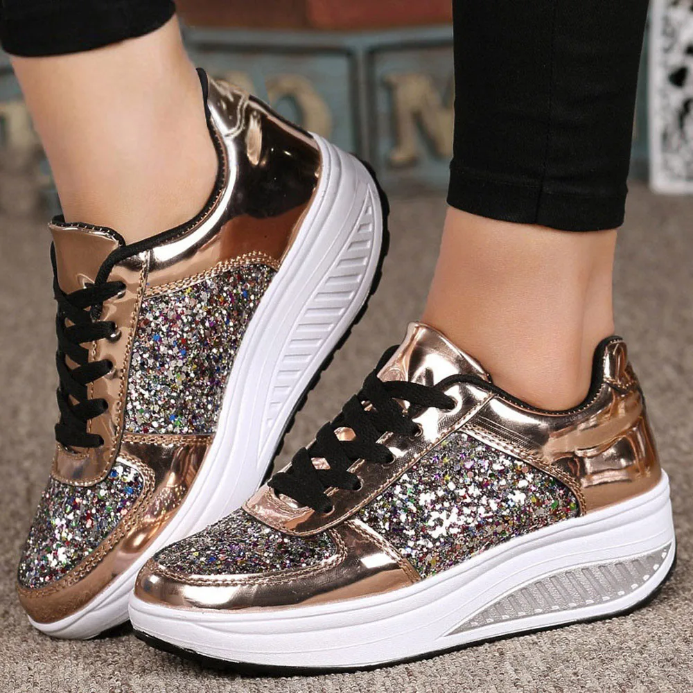 Women's Ladies Wedges Sneakers Sequins Shake Shoes Fashion Girls Sport Shoes women sneakers woman sneakers shoes 2019 white shoe
Women's Ladies Wedges Sneakers Sequins Shake Shoes Fashion Girls Sport Shoes women sneakers woman sneakers shoes 2019 white shoe