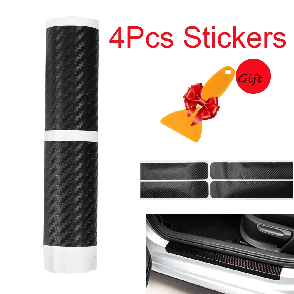 4Pcs Black Car Door Plate Stickers 3D Carbon Fiber Look Car Sticker Sill Scuff Cover Anti Scratch Decal Universal For All Car
4Pcs Black Car Door Plate Stickers 3D Carbon Fiber Look Car Sticker Sill Scuff Cover Anti Scratch Decal Universal For All Car