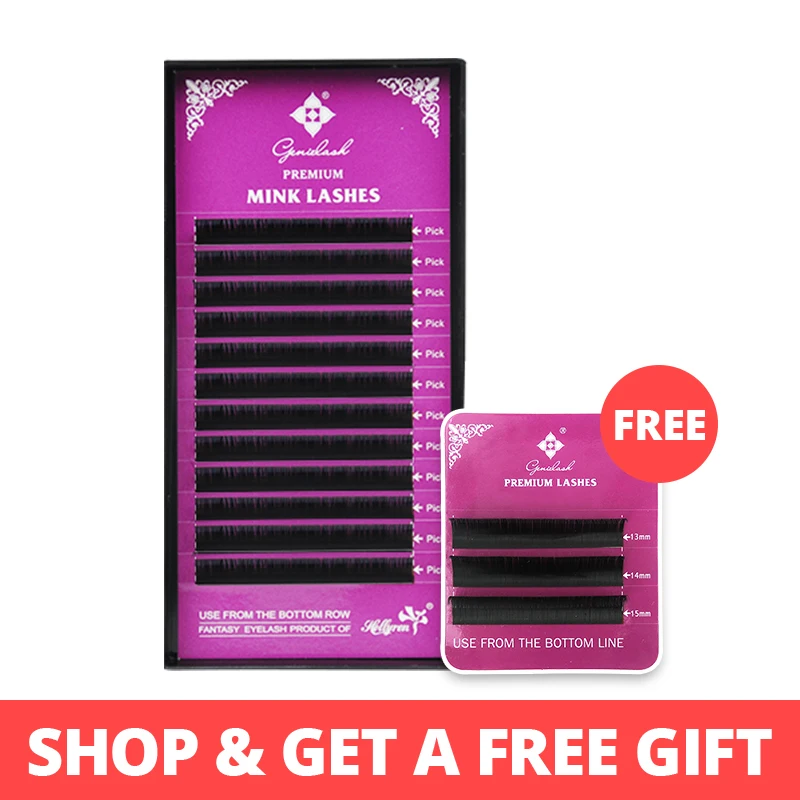 Genielash individual eyelash extensions soft and high quality mink lashes professional makeup use volume eyelash extensions
Genielash individual eyelash extensions soft and high quality mink lashes professional makeup use volume eyelash extensions