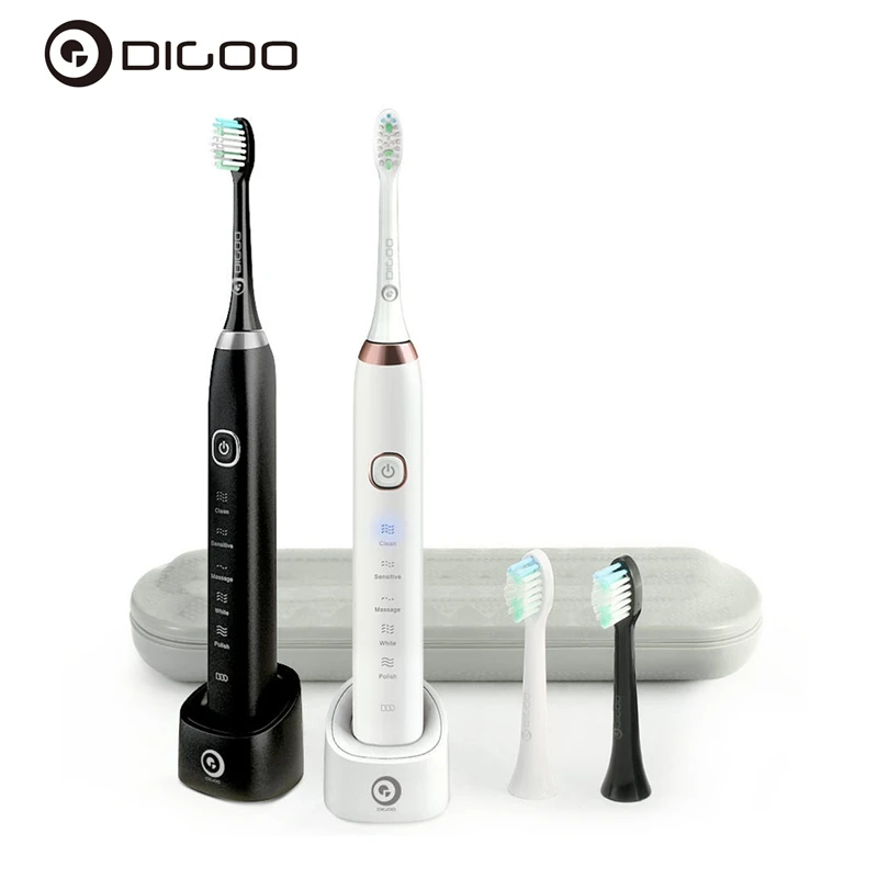Digoo DG-YS11 5 Brush Modes Essence Sonic Electric Wireless USB Rechargeable Toothbrush IPX7 Waterproof With 2 Toothbrush Head
Digoo DG-YS11 5 Brush Modes Essence Sonic Electric Wireless USB Rechargeable Toothbrush IPX7 Waterproof With 2 Toothbrush Head