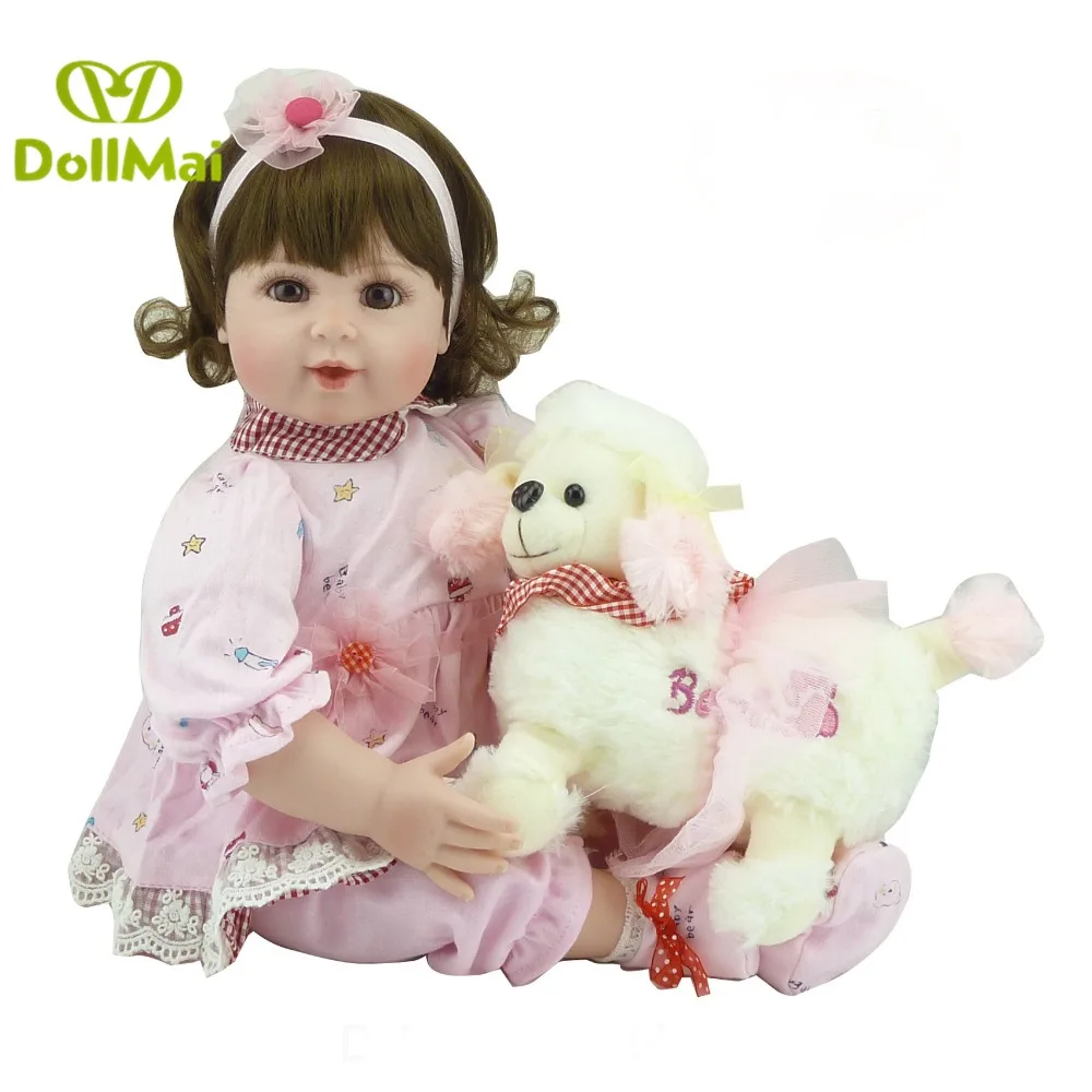 20" vinyl silicone reborn baby dolls real newborn girl dolls for children gift with dog plush bebe bonecas reborn
20" vinyl silicone reborn baby dolls real newborn girl dolls for children gift with dog plush bebe bonecas reborn