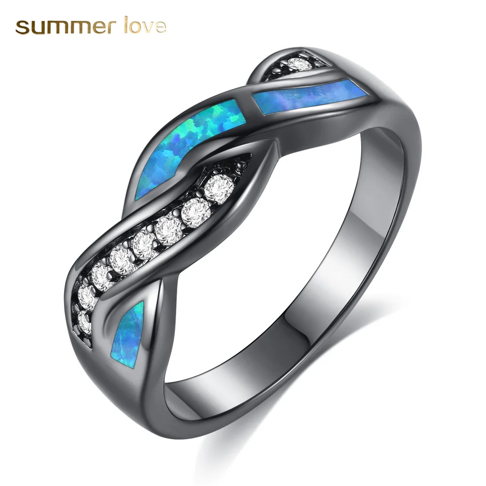 Luxurious Black Wave Twist Cubic Zirconia Wedding Engagement Ring for Woman Girls Colors Opal Rings Bague Femme 2019 Trendy Gift
Luxurious Black Wave Twist Cubic Zirconia Wedding Engagement Ring for Woman Girls Colors Opal Rings Bague Femme 2019 Trendy Gift