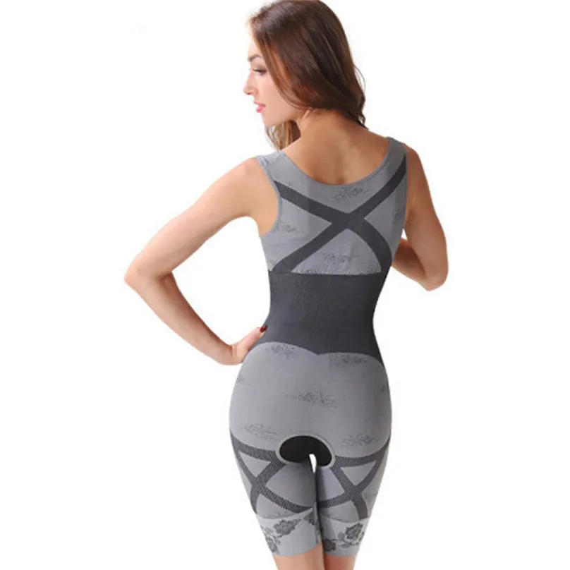 2019 NEW Women Slimming Bamboo Charcoal Thermal Body Shaper Full Body Control Bodysuit Sports Bras #3J07 (5)