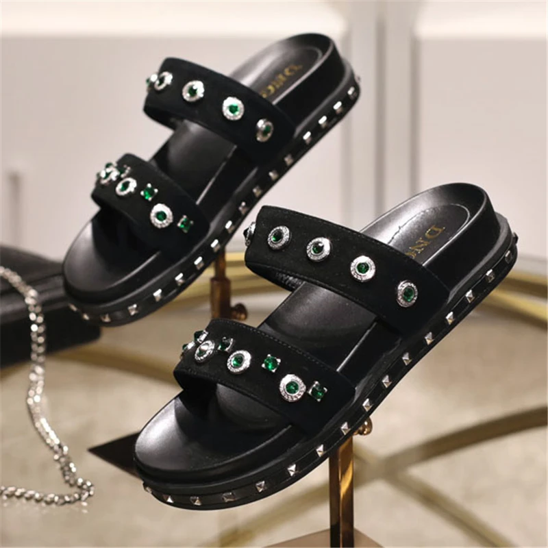 Slippers Platform Women Summer Shoes Crystal Wedges Beach Shoes Flat Ladies Shoes 2019 New Outdoor Slides Black Fashion Shoes
Slippers Platform Women Summer Shoes Crystal Wedges Beach Shoes Flat Ladies Shoes 2019 New Outdoor Slides Black Fashion Shoes