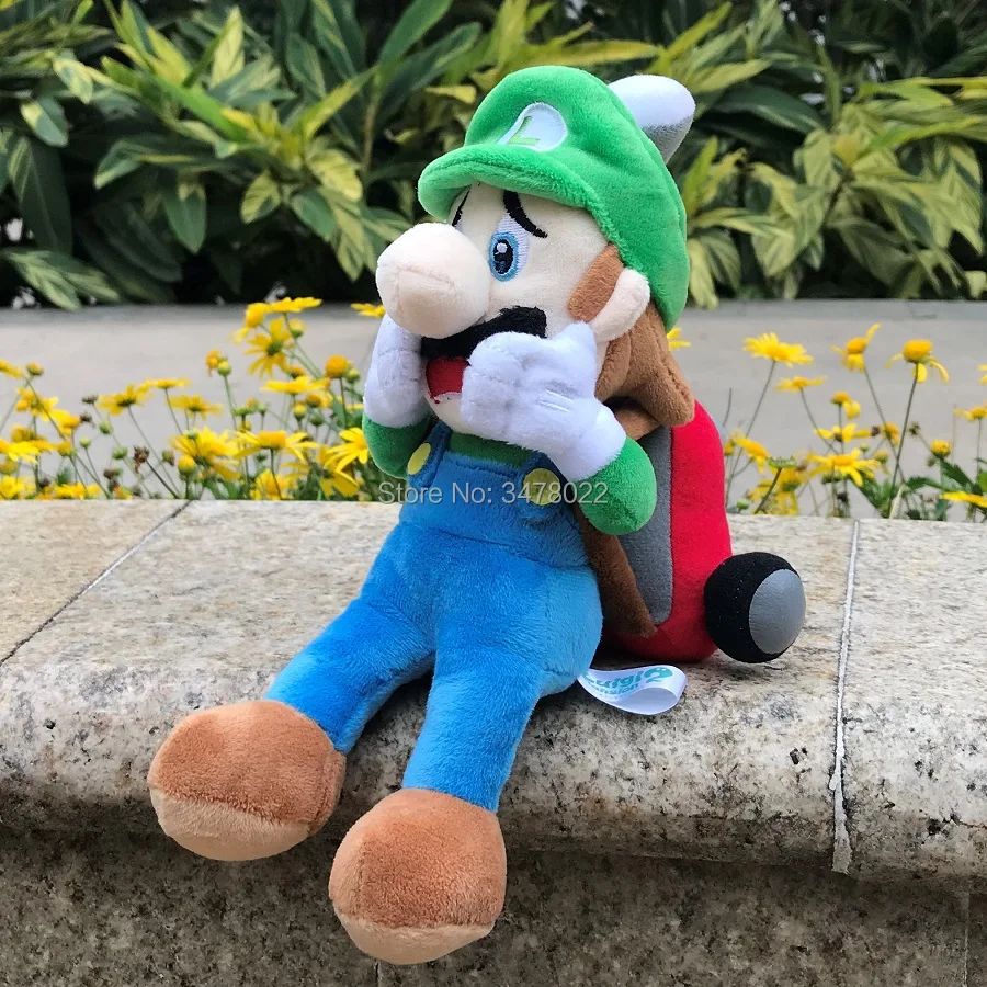 Super Mario Game Luigi 9/" Stuffed Animal Luigi`s Mansion 2 Figure Plush Toy Doll