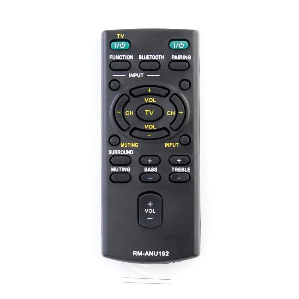 New Remote Control RM-ANU192 for SONY Sound bar RM-ANU192 SUB SA-CT60BT RM-ANU191 HT-CT60BT
New Remote Control RM-ANU192 for SONY Sound bar RM-ANU192 SUB SA-CT60BT RM-ANU191 HT-CT60BT