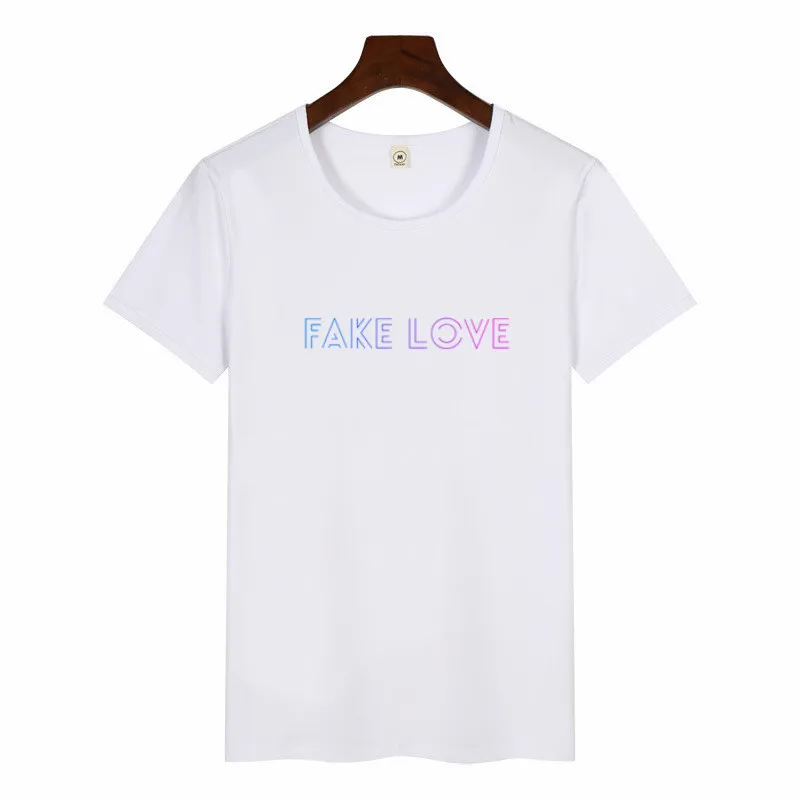 Women's Summer FAKE LOVE Letter Print T-Shirts Korean Kpop Tshirt Harajuku Casual Kawaii Tops Tee Streetwear Graphic Tees Women
Women's Summer FAKE LOVE Letter Print T-Shirts Korean Kpop Tshirt Harajuku Casual Kawaii Tops Tee Streetwear Graphic Tees Women