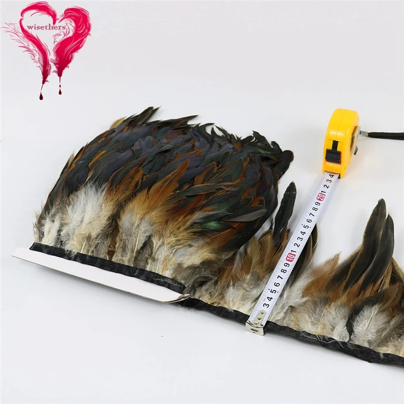 9 natural rooster feather trims 5