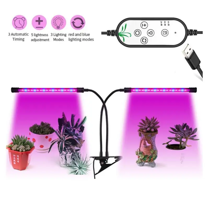 Full Spectrum LED Grow Light Dual Head Timing Grow Light Hydroponics Flowers Plants Vegetables Grow Lights Greenhouse Z2
Full Spectrum LED Grow Light Dual Head Timing Grow Light Hydroponics Flowers Plants Vegetables Grow Lights Greenhouse Z2