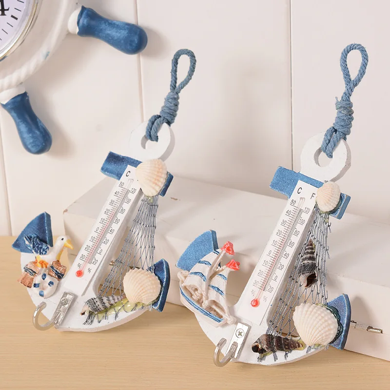 Creative Mediterranean Thermometer Anchor Hook Nautical Decoration Hook Home Supplies Wall Vintage Decoration Crafts Gift Random
Creative Mediterranean Thermometer Anchor Hook Nautical Decoration Hook Home Supplies Wall Vintage Decoration Crafts Gift Random