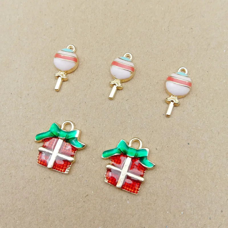 10pcs Drop Oil Lollipop Gift Box Charms Alloy Enamel Pendant Floatings Earring Bracelet Making DIY Jewelry Christmas Gift YZ392
10pcs Drop Oil Lollipop Gift Box Charms Alloy Enamel Pendant Floatings Earring Bracelet Making DIY Jewelry Christmas Gift YZ392