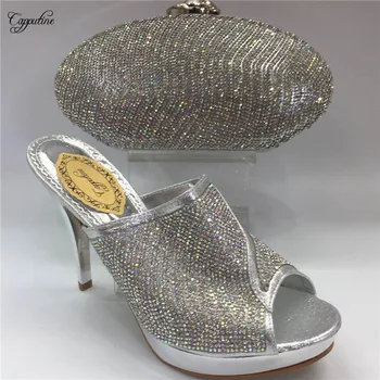 Latest silver thin high heel sandal shoes and bag set nice matching for evening dress GY13 heel height 10cm
Latest silver thin high heel sandal shoes and bag set nice matching for evening dress GY13 heel height 10cm