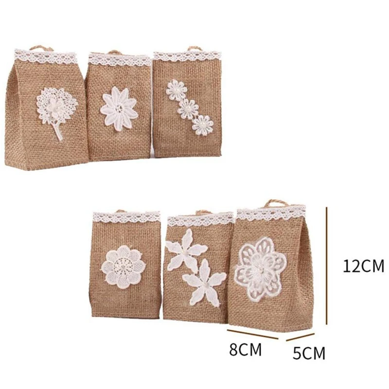 candy bags burlap gift baskets with handle wedding favors,8 x