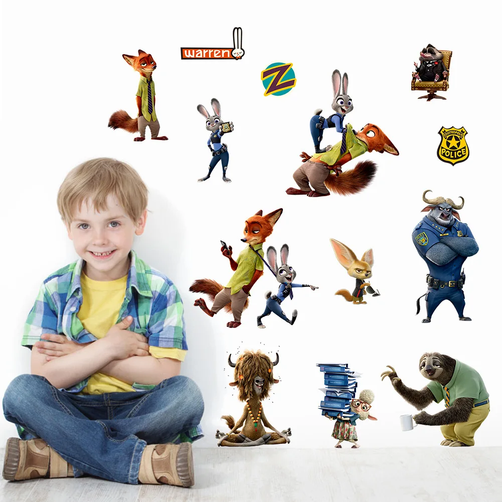 Cartoon Movie Forest Animal Wall Stickers for kids rooms children Bedroom Nursery Wall Decals Nick Judy Rabbit Gifts Poster
Cartoon Movie Forest Animal Wall Stickers for kids rooms children Bedroom Nursery Wall Decals Nick Judy Rabbit Gifts Poster