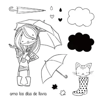 Girl with an umbrella Transparent Clear Silicone Stamp/Seal for DIY scrapbooking/photo album Decorative clear stamp W1387
Girl with an umbrella Transparent Clear Silicone Stamp/Seal for DIY scrapbooking/photo album Decorative clear stamp W1387