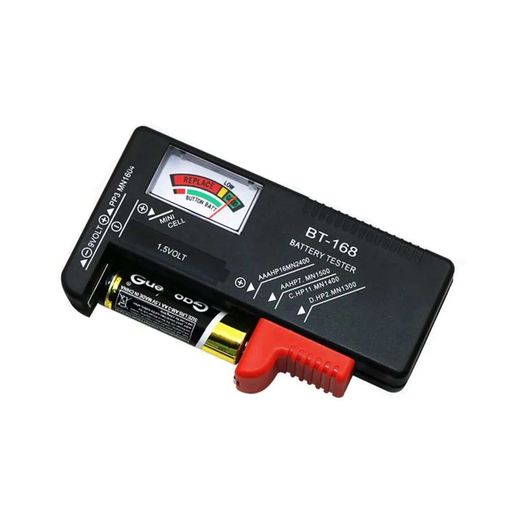 Universal Digital Battery Tester Volt Checker for AA AAA 9V Button Multiple Size Battery Tester Voltage Meter Tools BT-168
Universal Digital Battery Tester Volt Checker for AA AAA 9V Button Multiple Size Battery Tester Voltage Meter Tools BT-168