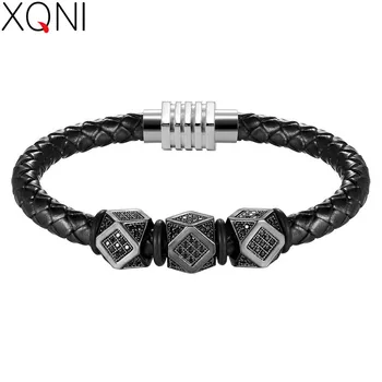 XQNI Triangle Geometric Section With Magnetic Buckle Inlaid Cubic Zircon Bracelets For Men Genuine Leather Bracelet&Bangle Gift
XQNI Triangle Geometric Section With Magnetic Buckle Inlaid Cubic Zircon Bracelets For Men Genuine Leather Bracelet&Bangle Gift