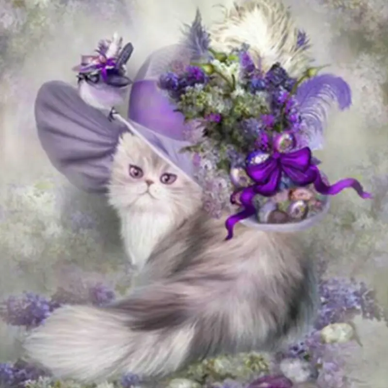 GLymg Needlework Diy Diamond painting Cross Stitch Purple Cat Animal series Diamond Embroidery Full Square Drill Mosaic Picture
GLymg Needlework Diy Diamond painting Cross Stitch Purple Cat Animal series Diamond Embroidery Full Square Drill Mosaic Picture