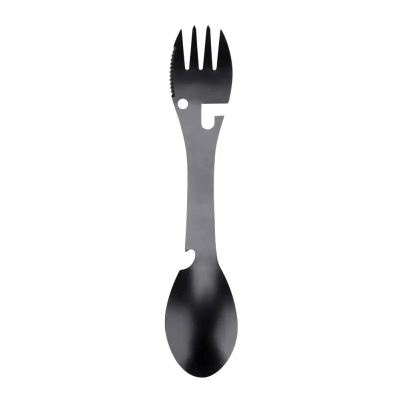 Outdoor Tableware Cookware 5 in 1 Multifunction Utensils Spoon Fork Bottle Can Opener Sawtooth Cutter Camping Travel Tools 
Outdoor Tableware Cookware 5 in 1 Multifunction Utensils Spoon Fork Bottle Can Opener Sawtooth Cutter Camping Travel Tools