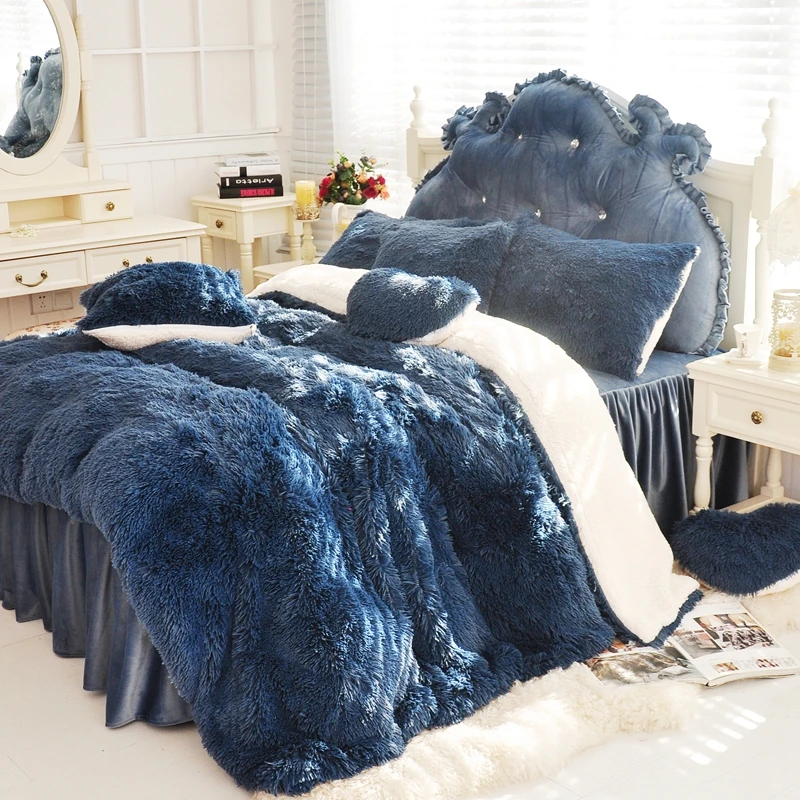 Dark Blue Pink Purple White Warm Mink Velvet Bedding Set Soft Berber Fleece Duvet Cover Flannel Bed Sheet Bed Skirt Pillowcases
Dark Blue Pink Purple White Warm Mink Velvet Bedding Set Soft Berber Fleece Duvet Cover Flannel Bed Sheet Bed Skirt Pillowcases