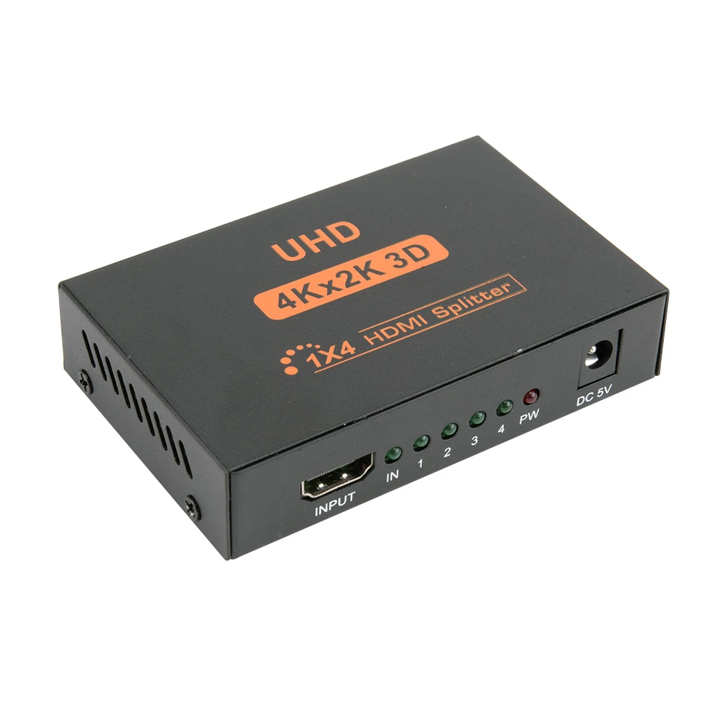 UHD 4K HDMI Splitter Distributer 1X4 HDMI 1 Input 4 Output HUB Repeater 3D UHD 1080p 4Kx2K Video for HDTV DVD
UHD 4K HDMI Splitter Distributer 1X4 HDMI 1 Input 4 Output HUB Repeater 3D UHD 1080p 4Kx2K Video for HDTV DVD