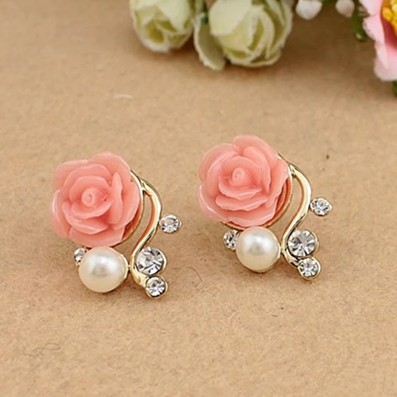 Charm Pearl New Pattern For Women Original Jewelry Earrings Ornaments Simple Fashion Crystal Shining Rose Flower Exaggeration
Charm Pearl New Pattern For Women Original Jewelry Earrings Ornaments Simple Fashion Crystal Shining Rose Flower Exaggeration