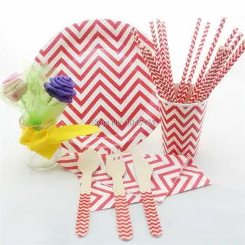 ipalmay Disposable Wooden forks Spoons Knives Wedding Party Paper Plates Cups Straws Napkins 680 PCS Red Chevron Tableware Set
ipalmay Disposable Wooden forks Spoons Knives Wedding Party Paper Plates Cups Straws Napkins 680 PCS Red Chevron Tableware Set